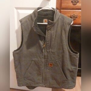 Men's Sherpa Lined Carhartt Vest, Size L